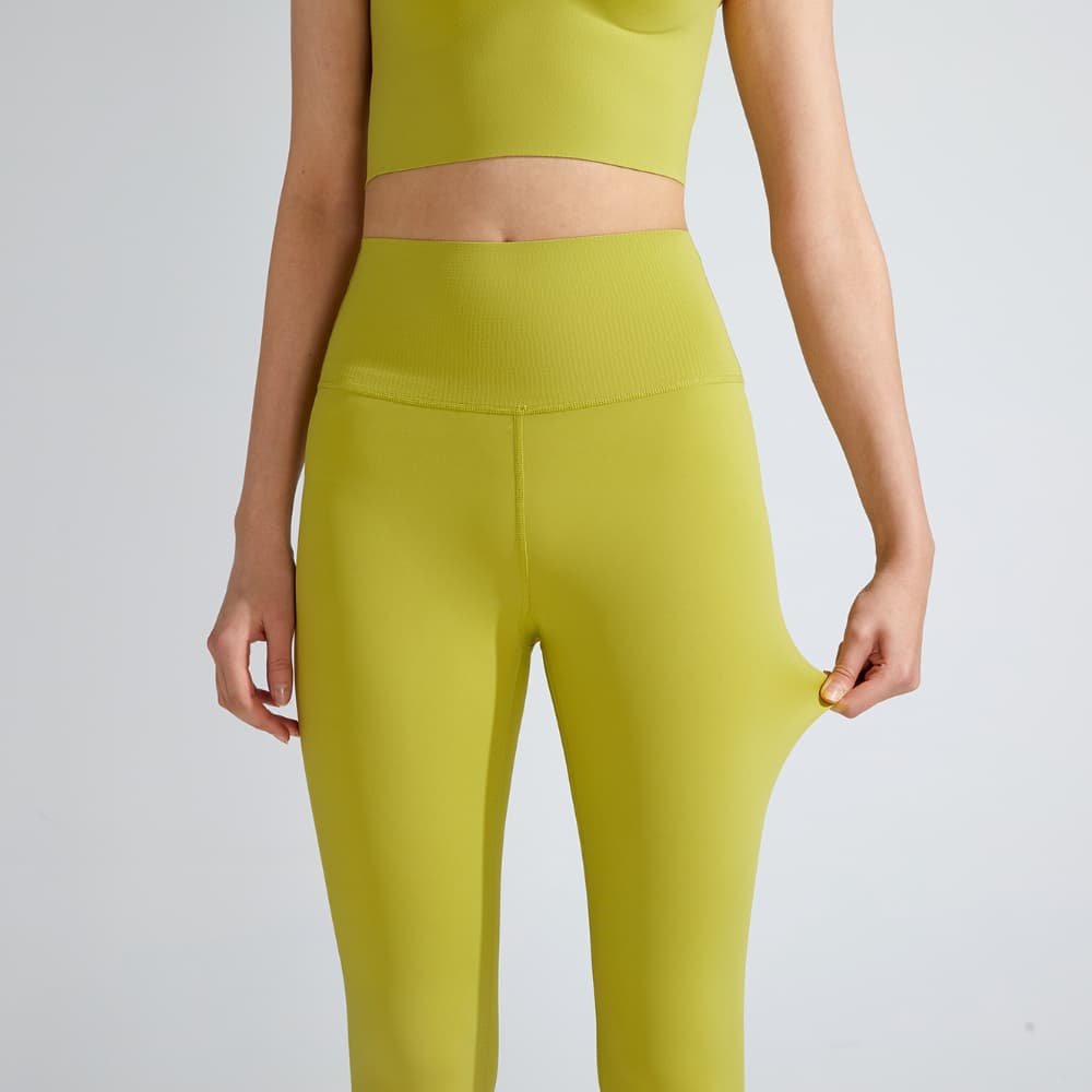 Women's Solid High Waist Yoga Leggings Breathable Quick Dry No Front Seam Gym Workout Tights - Image 4