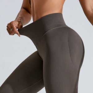 Quick Dry Workout Running Gym Solid Slim Fit Tummy Control Butt Lifting Ankle-Length Yoga Leggings High Waist