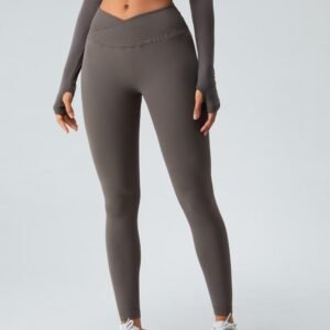 2026 High-Waisted Sports Yoga Pants Pour Femmes Butt-Lifting Running Gym Fitness Tights Front V Waist Leggings for Women
