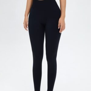 Customized One-piece Knit Womens Sports Tights Fitness Yoga Wear Breathable Black High Waisted Workout Yoga Leggings