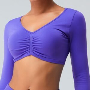 New Fitness Apparel Sexy Crop top Clothing Wholesale Gym Activewear Long Sleeve Yoga Crop Tops for Women
