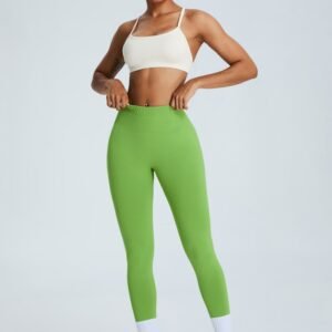 Seamless Pilates Activewear Women's Plus Size Cross-Back Sports Bra & Breathable Leggings Yoga Set High Waist