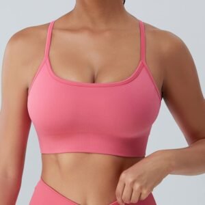 Hot Sale Sportswear Cross Straps Running Crop Top Gym Clothing Active Wear Private Label Sports Bra Comfortable