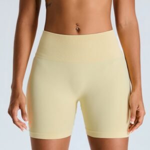 Summer Seamless Women's Breathable Comfortable Fitness Yoga Sports Shorts High Waist With Custom Logo
