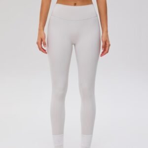 Women's Solid High Waist Yoga Leggings Breathable Quick Dry 220g Scrunch Butt No Front Seam Workout Tight Leggings Gym