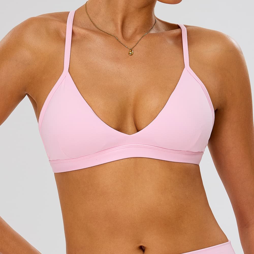 Wholesale Y-Back V-Neckline Crop Top Gym Clothing Active Wear Sports Bra With Adjustable Straps - Image 2