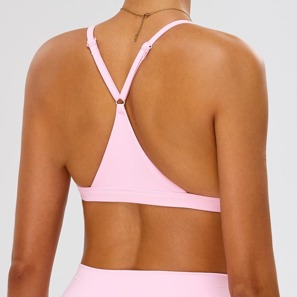 Wholesale Y-Back V-Neckline Crop Top Gym Clothing Active Wear Sports Bra With Adjustable Straps - Image 4
