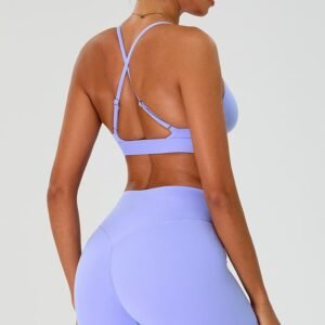 Customizable Criss-Cross Straps Women Exercise Top Spaghetti Strap Design Sexy Backless Yoga Adjustable Sports Bra